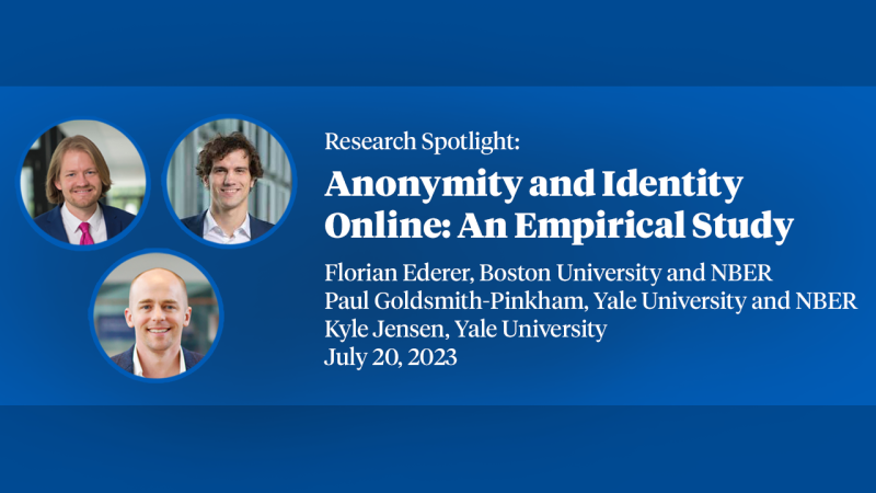  2023, Florian Ederer, "Anonymity and Identity Online: An Empirical Study"